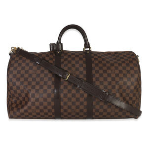 Louis Vuitton Damier Ebene Canvas Keepall Bandouliere 55